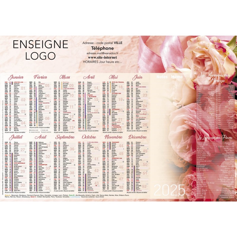 Calendriers 2026