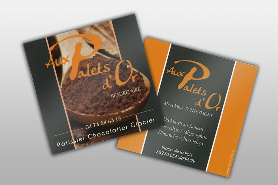 Cartes de Visite pour Métiers de la Boulangerie et Patisserie