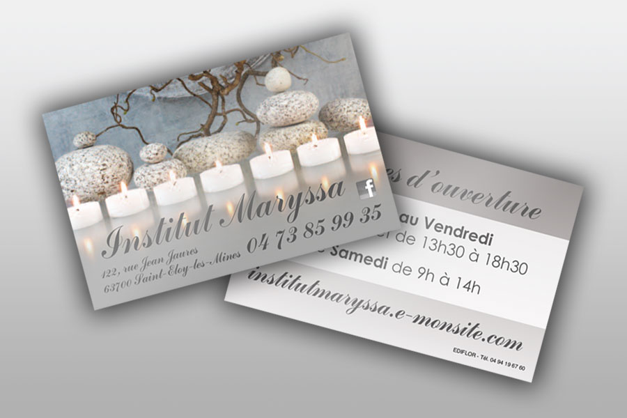 Cartes de Visite pour Métiers de la Coiffure, Beauté, Esthétique