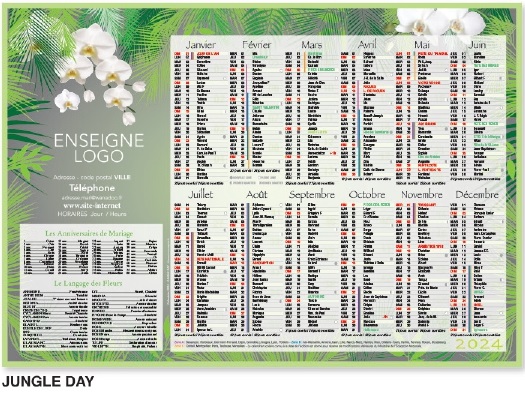 Calendriers et Agendas pour Métiers de la Fleur