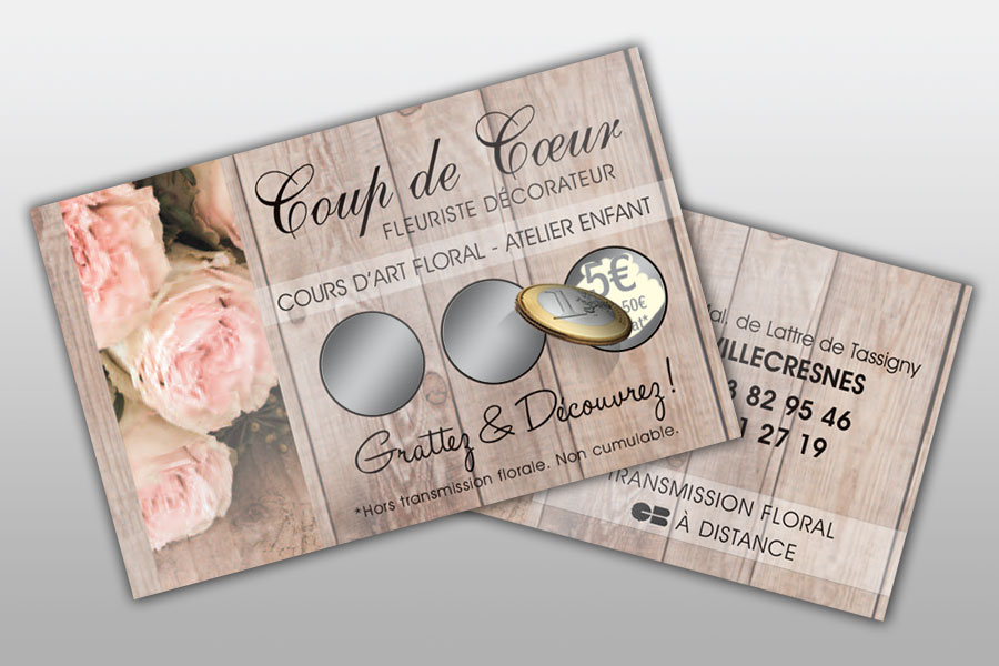 Cartes à Gratter pour Métiers de la Fleur