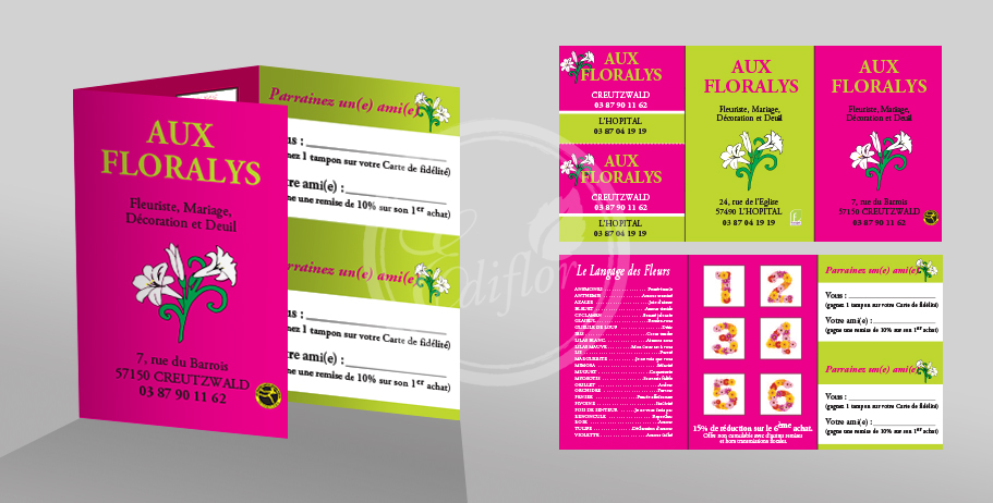 Cartes de Parrainage pour Fleuristes