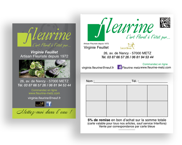 Cartes de Visite pour Fleuristes