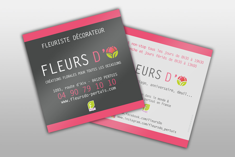 Cartes de Visite pour Fleuristes