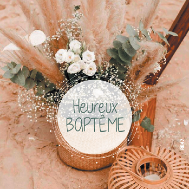Cartes à Thème Baptême - Heureux Baptême