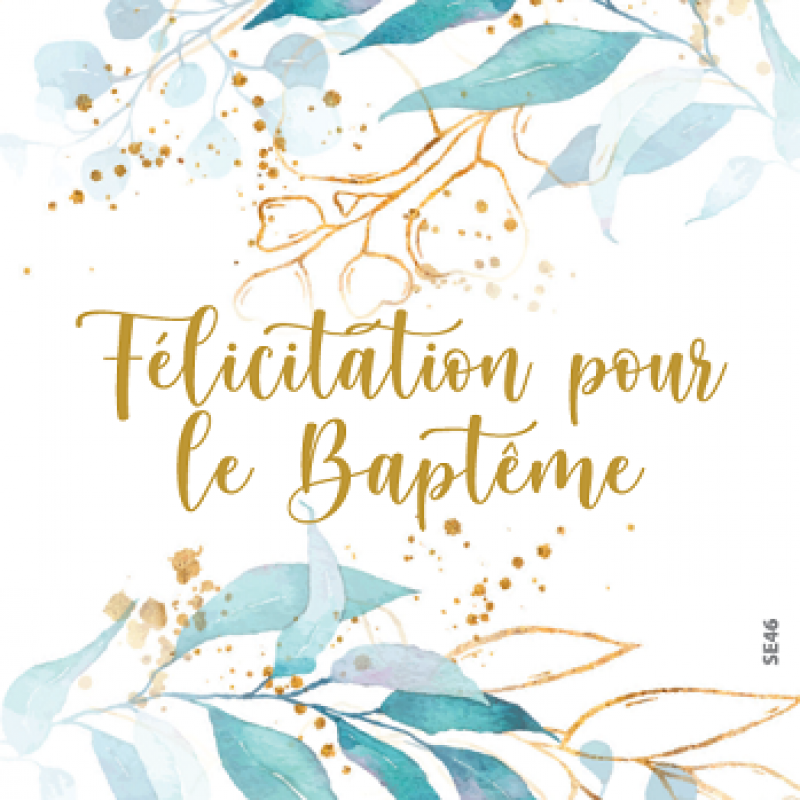 Cartes à Thème Baptême - Félicitation pour le Baptême