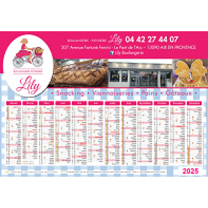 Calendriers 100% Personnalisés
